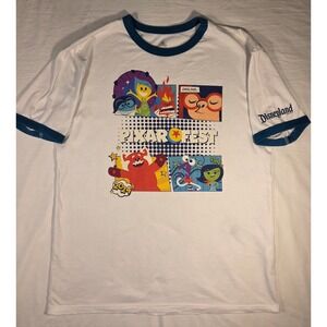 Disney Pixar Fest 2024 Ringer Tee Adult Small White Disneyland Resort Excellent